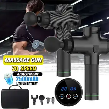 

20 Speeds Vibration Rechargeable Muscle Massage Guns High Power Helps Relieve Muscle Soreness and Stiffness with 4 Heads
