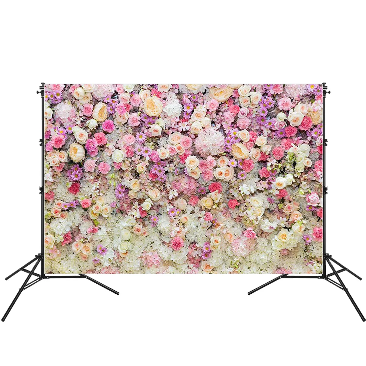 Puseky Blossom Сатиновые розы/украшение на свадьбу стена ребенок Фотография фоны на заказ фотографические фоны реквизит для фотостудии - Цвет: Purple Flower Wall