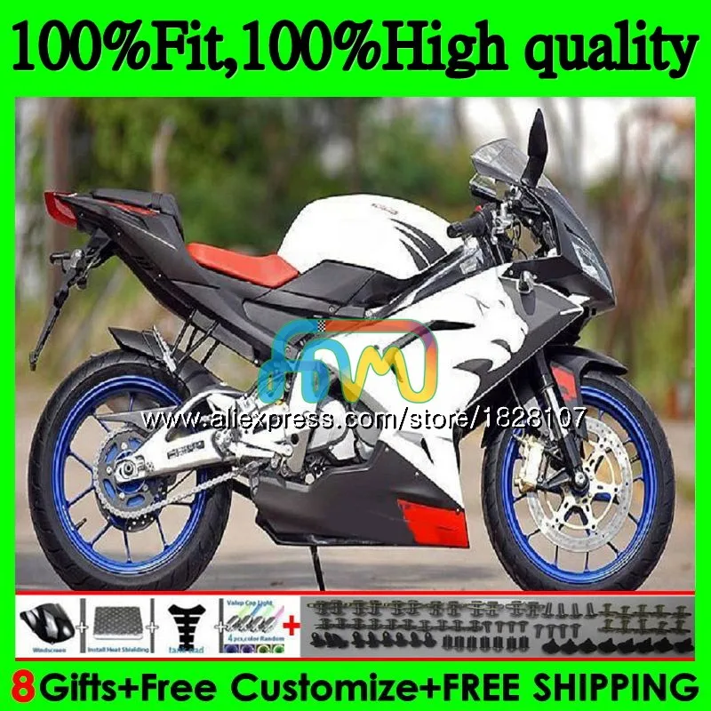 Инъекции для Aprilia RS4 RS-125 красный белый RS125 для детей возрастом 12, 13, 14, 15, 16 62BS. 68 RS125R RSV125 RS 125 2012 2013 обтекатель