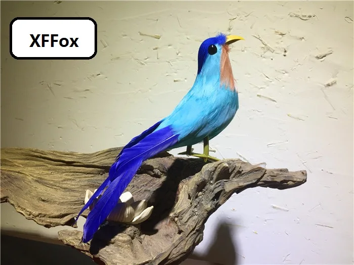 

cute real life blue bird model foam&feather simulation bird gift about 20cm xf2551