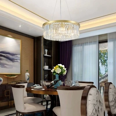 crystal living room round chandelier European creative personality room hall of the simple atmospheric restaurant chandelier