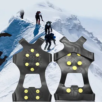 

Professional 10 Teeth Ice Crampons Winter Snow Boot Shoe Covers Gripper Manganese Steel Ice Grippers Crampon