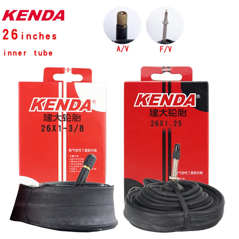 

Kenda Bicycle Inner Tube 26inch 26*1-3/8 26*1.25 S/V F/V Cycling Mountain Bike Tube High quality butyl rubber Tires parts