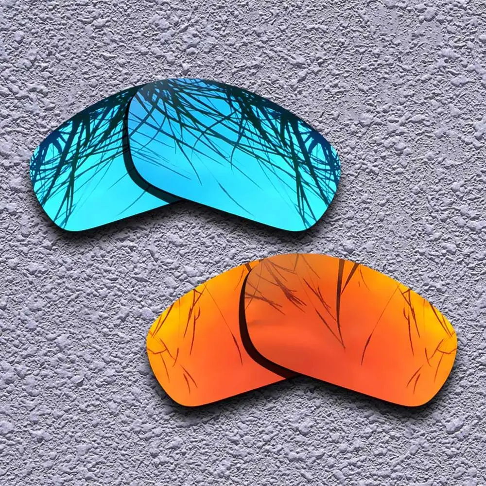 2 пары поляризованных сменных линз для солнцезащитных очков Oakley jawbone-несколько вариантов - Цвет линз: Blue-Fire Red