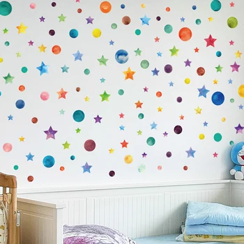 

1 Sheet Colorful Removable Dots Pattern DIY Stickers Multipurpose Baby Room Decoration PVC Decals Wall Sticker Home Decor