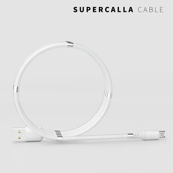 

SuperCalla Self Winding USB Charging Cable Magnetic Absorption Neatest Charging Cable for Micro USB Type-C