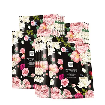 

1PC Organic Flower Hydrating Moisturizing Face Facial Mask Fresh Anti-Acne Plant Extract Oil Control Hydrating Sheet Face Mask