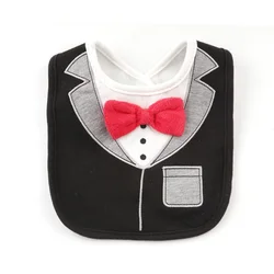 Multi-style Tuxedo Shape Baby Feeding Saliva Towel Dinner Feeding Bib Baby Gentleman Saliva Towel