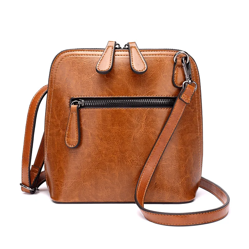 Brand Designer Genuine Leather Small Shell Women Messenger Bags Vinatge Shoulder Crossbody Bags For Women Carteras Mujer Purses