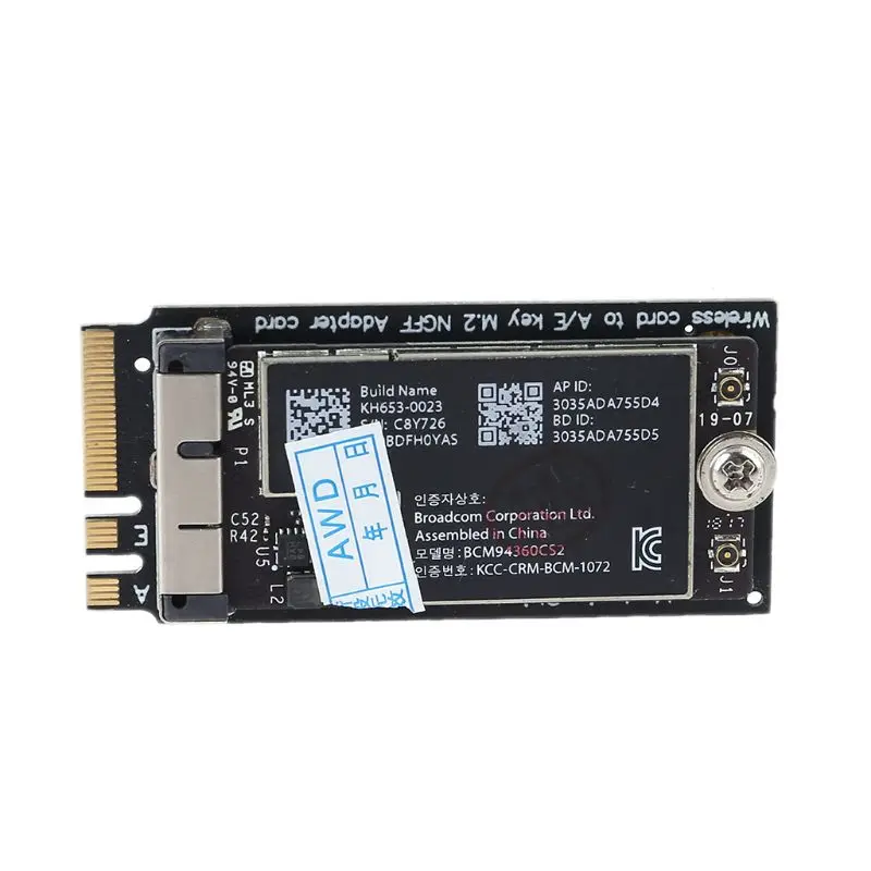 802.11AC BCM94360CS2 аэропорт Беспроводной Wi-Fi карта WLAN BT4.0 NGFF M.2 адаптер