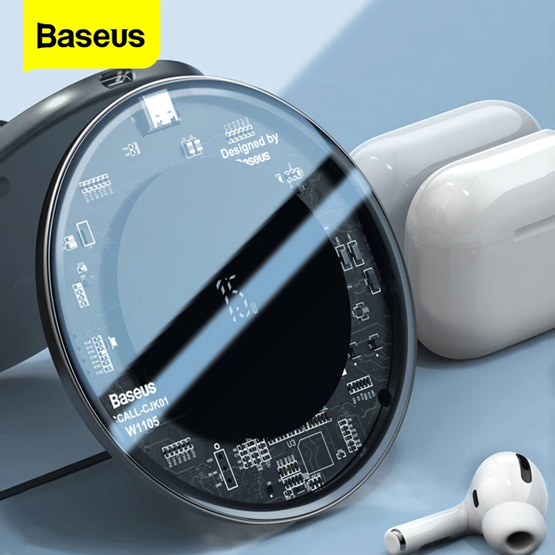 Baseus 15W Qi Wireless Charger For Airpods Pro iPhone 11 Xs Max Fast Wireless Charging Pad for Samsung S10 S9 Huawei P30 Xiaomi