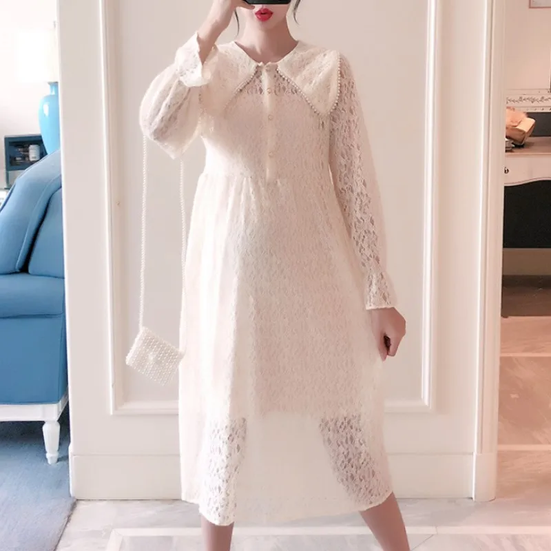 

Casual Fashion Women Dress Loose Clothes for Pregnant Women Lace Maternity Dresses Spring Autumn Pregnancy Dress Pregnant Dress