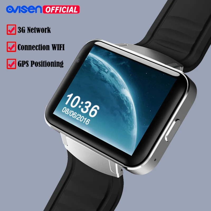 OVISEN Android Смарт часы телефон DM98 большой экран двухъядерный ОС 3g wifi gps Поддержка sim-карты Bluetooth 4,0 Smartwatch WCDMA