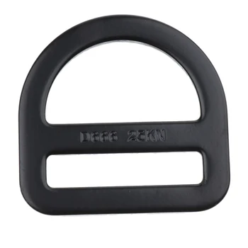 

Black Carbon Steel Rock Climbing Harness Safety Belt Buckle Slotted D Ring for Rock Climbing Caving Mountaineering Exploring