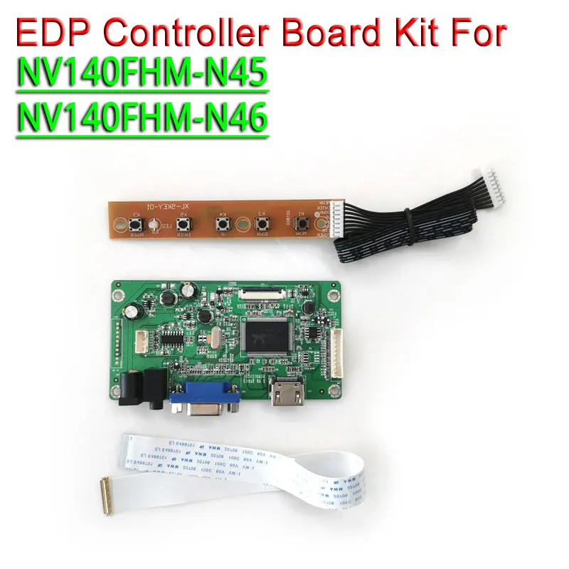 Для NV140FHM-N45 NV140FHM-N46 HDMI+ VGA дисплей Контроллер плата привода 1920*1080 1" ноутбук ПК Панель WLED EDP 30 контактов DIY kit