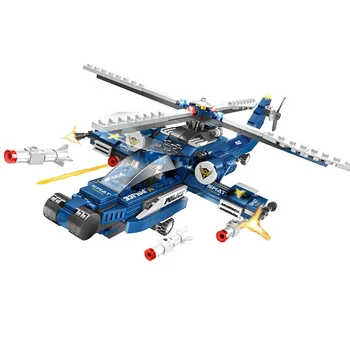 

Swat City Game Toys Police Series Helicopter Car Building Blocks Sets Aircraft Weapons Technic Bricks Toys For Children