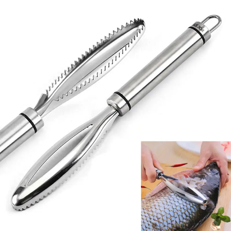Stainless Steel Fish Scale Scaler Scraper Remover Cleaner Plane Kitchen Tool Stainless Steel Fish Scale Scaler Scraper Remover Cleaner Plane Kitchen Tool