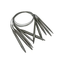 Premium Stainless Steel Circular Knitting and Crochet Needle Set - 43CM (10(3.0MM))