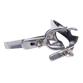 1PC Stainless Steel Expansion Vaginal Voyeuristic Device Vaginal Dilators Colposcope Speculum Anal Sex Products 5
