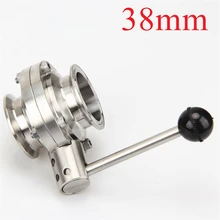 1-1/" 38 мм из нержавеющей стали 304 Санитарно-гигиенический 1,5" трехзажимной клапан-бабочка с регулировкой потока домашняя высота 64 мм/70 мм пивоваренный пивной молочный