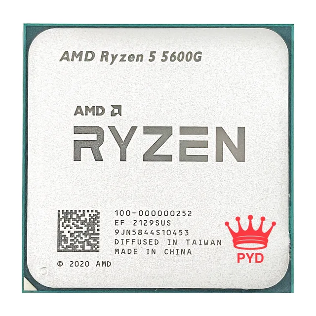 AMD Ryzen 5 5600G R5 5600G 3.9GHz Six-Core Twelve-Thread 65W CPU Processor L3=16M 100-000000252 Socket AM4 NEW NO cooler 2