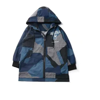 

Kids jacket coat for boys spring hooded windbreak jacket children outwear waterproof long style casual sports camouflage coat