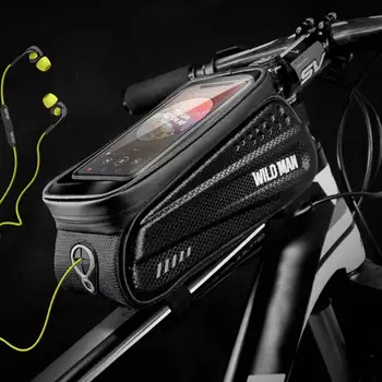

Waterproof Bicycle Phone Bag Top Tube Frame Bag Cycling Front Beam Bag Phone Holder For 6.5 inch Touch Screen Bike Bag XA341D