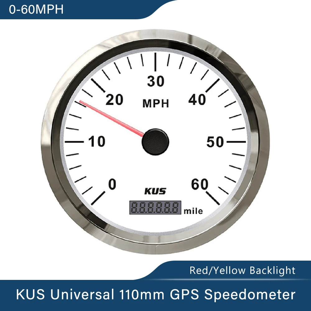 thumbnail image 2 of KUS CPOB-WS, 65K, Speedometer Gauge, 12V / 24V, 3 3/8" (85mm) With Backlight 2 of 13