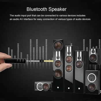 

3.5mm Hi-fi Wireless Audio Adapter AUX Bluetooth Adapter Bluetooth Receiver With Back Clip Support Microphone