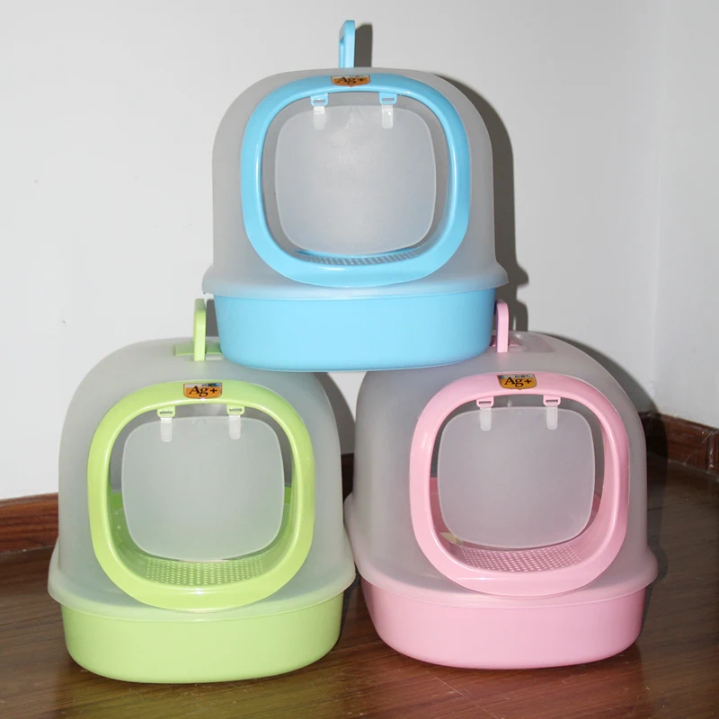 Double Layer Closed Self Cleaning Cat Litter Box Blue Training Kitten Shovel Caja Arenera Gato Pet Products Large MM60MSP | Дом и сад