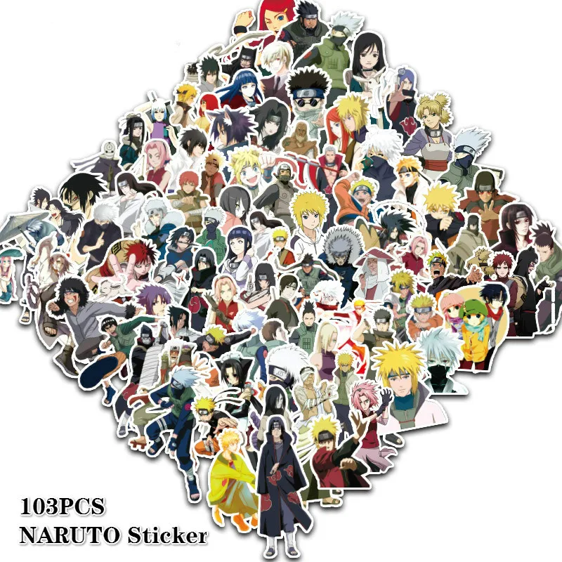 100 шт./лот Японские Аниме Наруто наклейки Sasuke мультфильм для сноуборда ноутбука