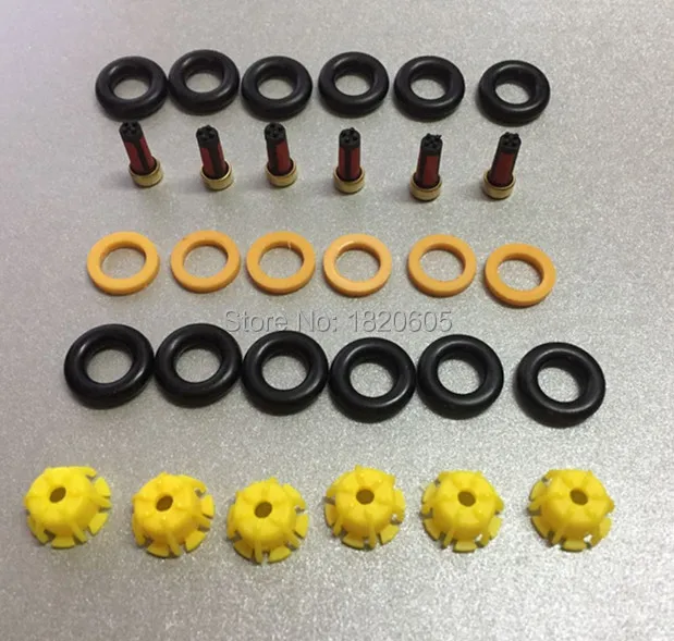 

30pcs (6set) Fuel Injector Repair Kits Injectors Gasket Set Filter Set For BMW E60 E39 520i 523i 525i 528i