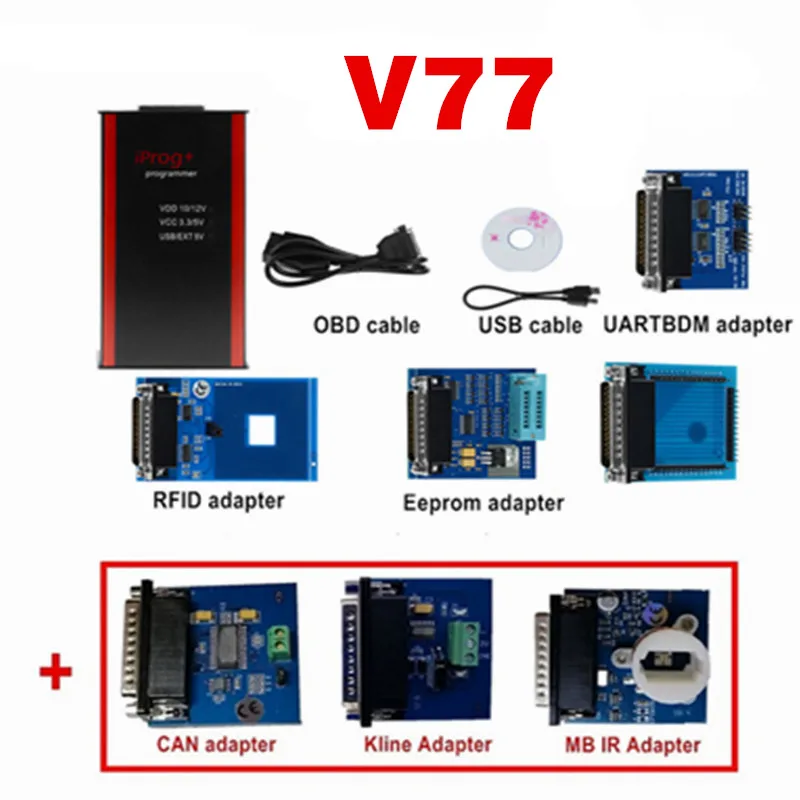 Iprog Pro 3adapters V80 IPROG Porgrammer IR MB адаптер IPROG kaunen-BUS адаптер IPROG Kline адаптер mit besten preis - Цвет: Iprog Pro 3adapters