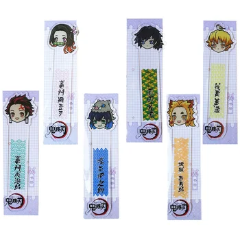 

Demon Slayer Kimetsu No Yaiba Anime Bookmark Child Student Kawaii Gift Bookmarks Office Stationery School Learning Supplies