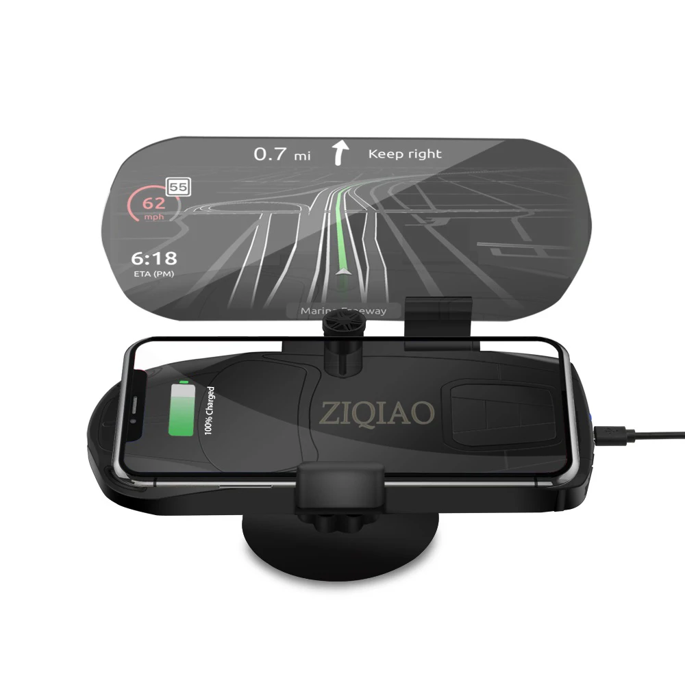 ZIQIAO HUD Дисплей для смартфона навигационный экран проектор автомобильное