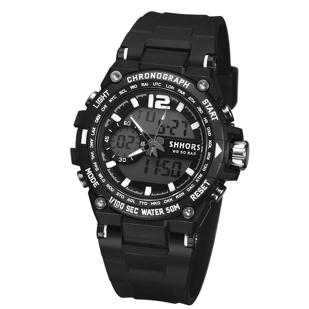 Часы для мужчин модные спортивные кварцевые часы для мужчин s часы водонепроницаемые S Shock часы relogio masculino хронограф Relogio Masculino#10 - Цвет: As the photo show