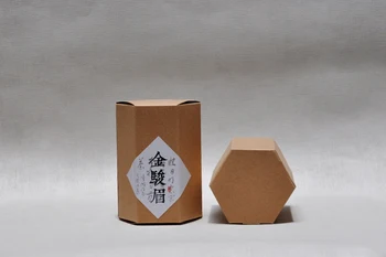 

Brown Hexagon Kraft Paper Event Gift Pack Box For Candy Snack Biscuit Tea Package 4*11+6cm 20Pcs/ Lot Retro Craft Paper Box