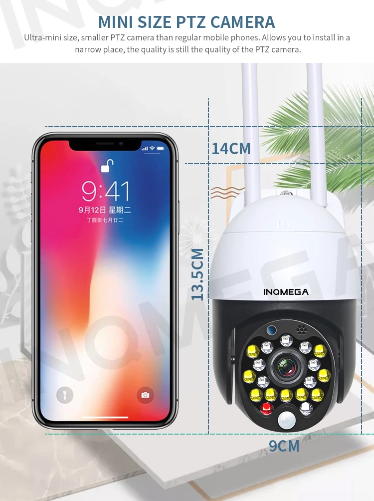 2.4MP наружная PTZ скоростная купольная камера WiFi облачная самоотслеживающаяся камера ONVIF беспроводная камера домашняя IP камера наблюдения
