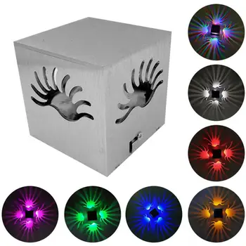 

Palm Wall Light Sconces Square Four-sided Light-emitting Phoenix Indoor Light Effect Light Bar KTV Background Decoration Lamp