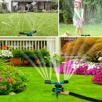 

360 Angles Rotating Sprinkler With Support rod Garden Watering Automatic 1 Systems Lawn sprinkler Pc Irrigation