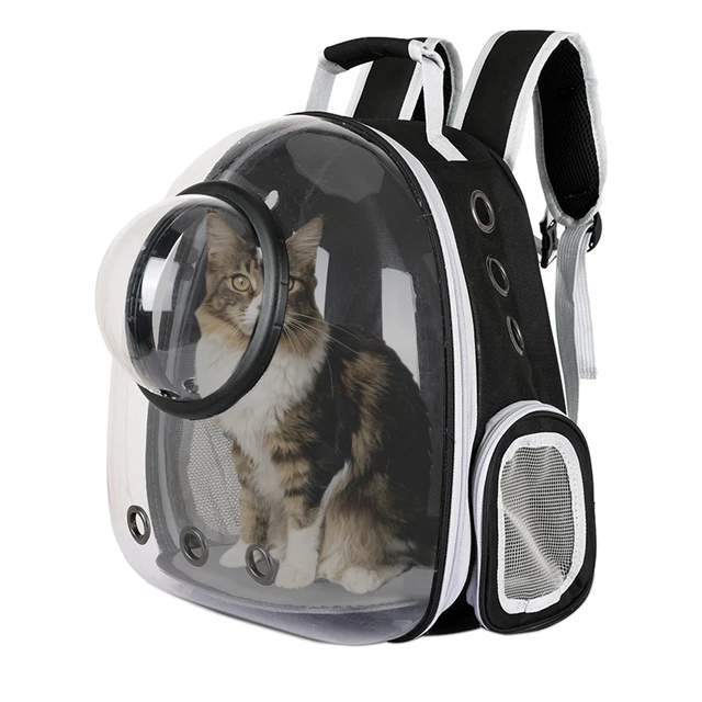 Portable Cat Carrier Bag Breathable Pet Small Dog Cat Backpack Outdoor  Travel Space Capsule Cage Transparent Space Pet Backpack - AliExpress