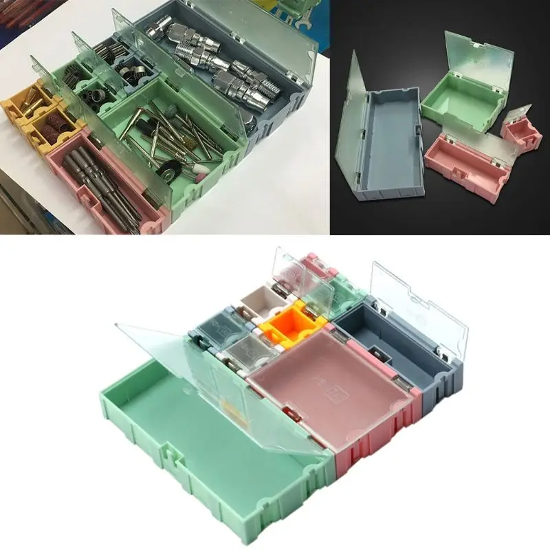 9pcs/set SMD Container SMT IC Electronic Component Mini Storage Box Jewelry Case | Инструменты