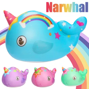 

Squishies Toy Kawaii Narwhal Slow Rising Cream Scented Stress Relief Toys Gifts kids toys juguetes brinquedos игрушки New