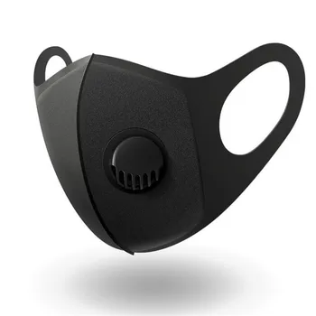 

1PC Reusable Mouth Masks Adult Polyurethane Sponge Washable Anti-Dust Face Masks with Breather Valve Windproof Respirator Mask