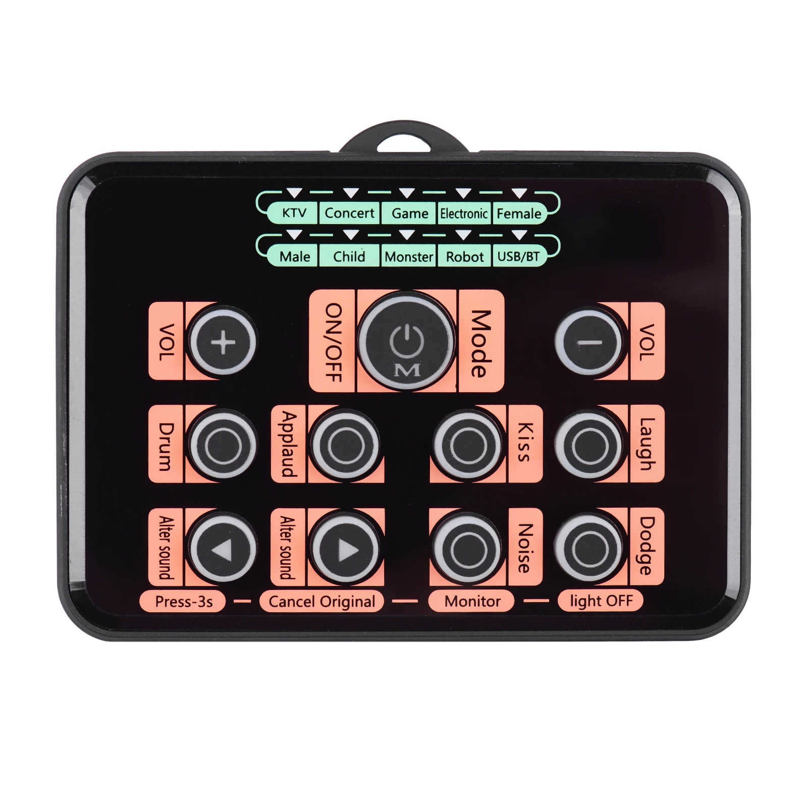 Muslady SK5 Upgraded Version Multi-functional DSP Sound Card Voice Changer with 8 Changing Voices 5 Atmosphere Effects Wireless BT Accompaniment Universal for Mobile Phone and Computer