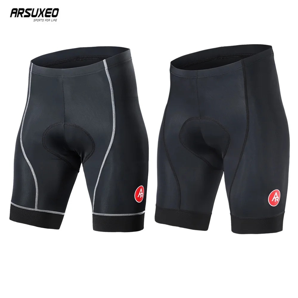 

ARSUXEO Men's Cycling Shorts 5D Gel Pad Downhill MTB Bike Shorts Shockproof Mountain Bicycle Shorts Riding Clothing Breathable