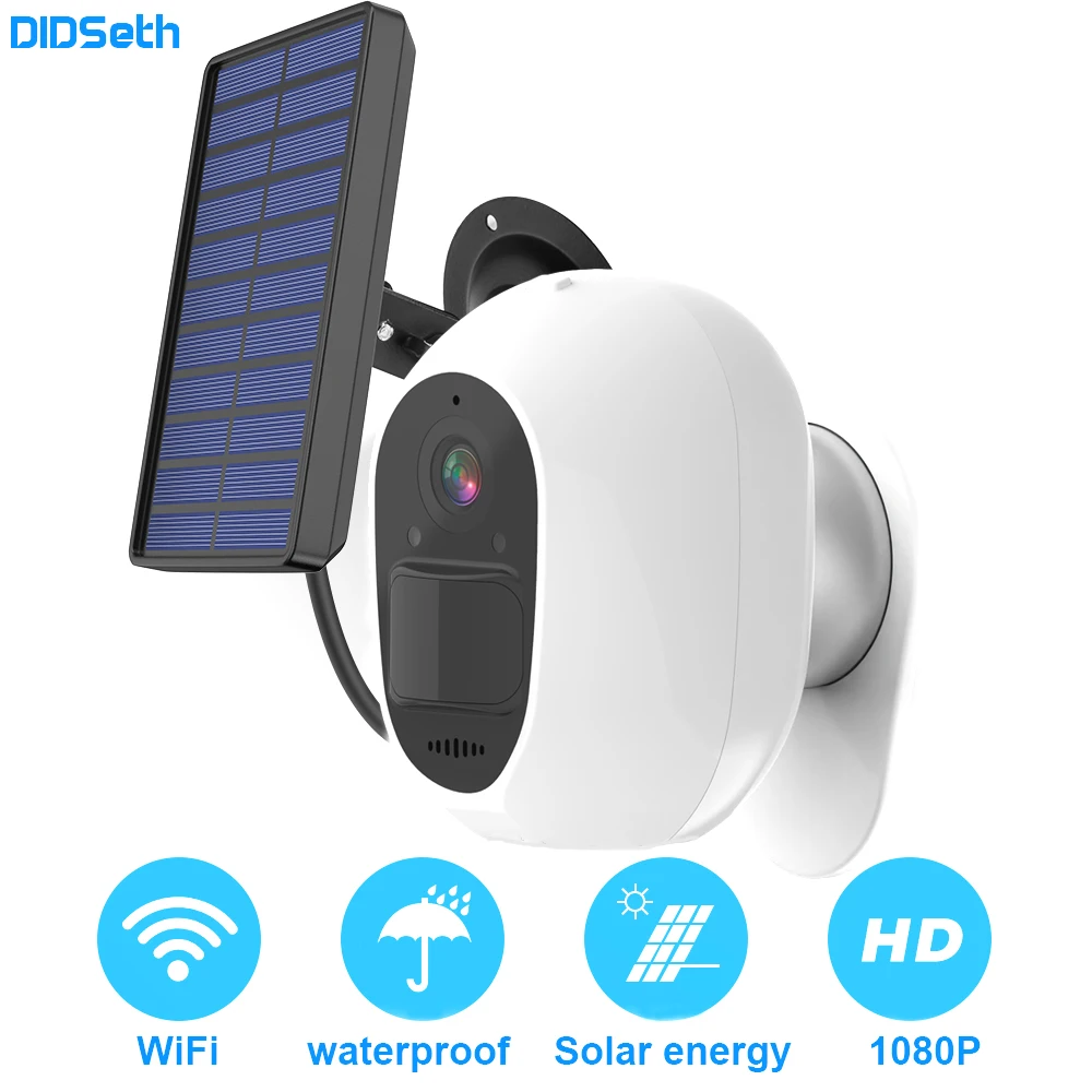 DIDseth 1080P наружная Солнечная камера Wifi Беспроводная перезаряжаемая батарея ip PIR