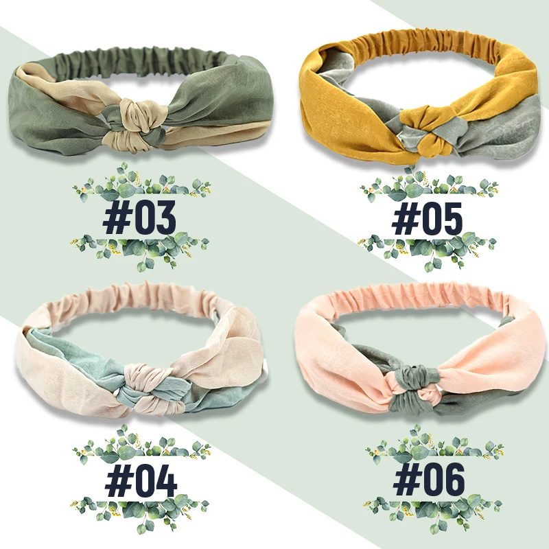 

Fashion Women Elegant Soft Headband Girls Turban Bandage Vintage Cross Knot Elastic Hair Bands Solid Hairband Hair Accessories