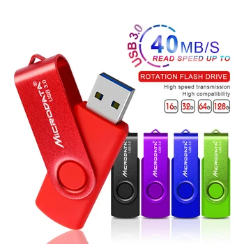 

High Speed USB 3.0 Flash Drive 128GB Roation Pendrive USB3.0 Pen Flash Memory Stick 64GB 32GB 16GB Metal U Disk