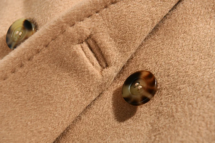 Утолщенное длинное шерстяное пальто для женщин Осень Зима Новое тонкое шерстяное пальто женское двубортное Свободное пальто женское 3119